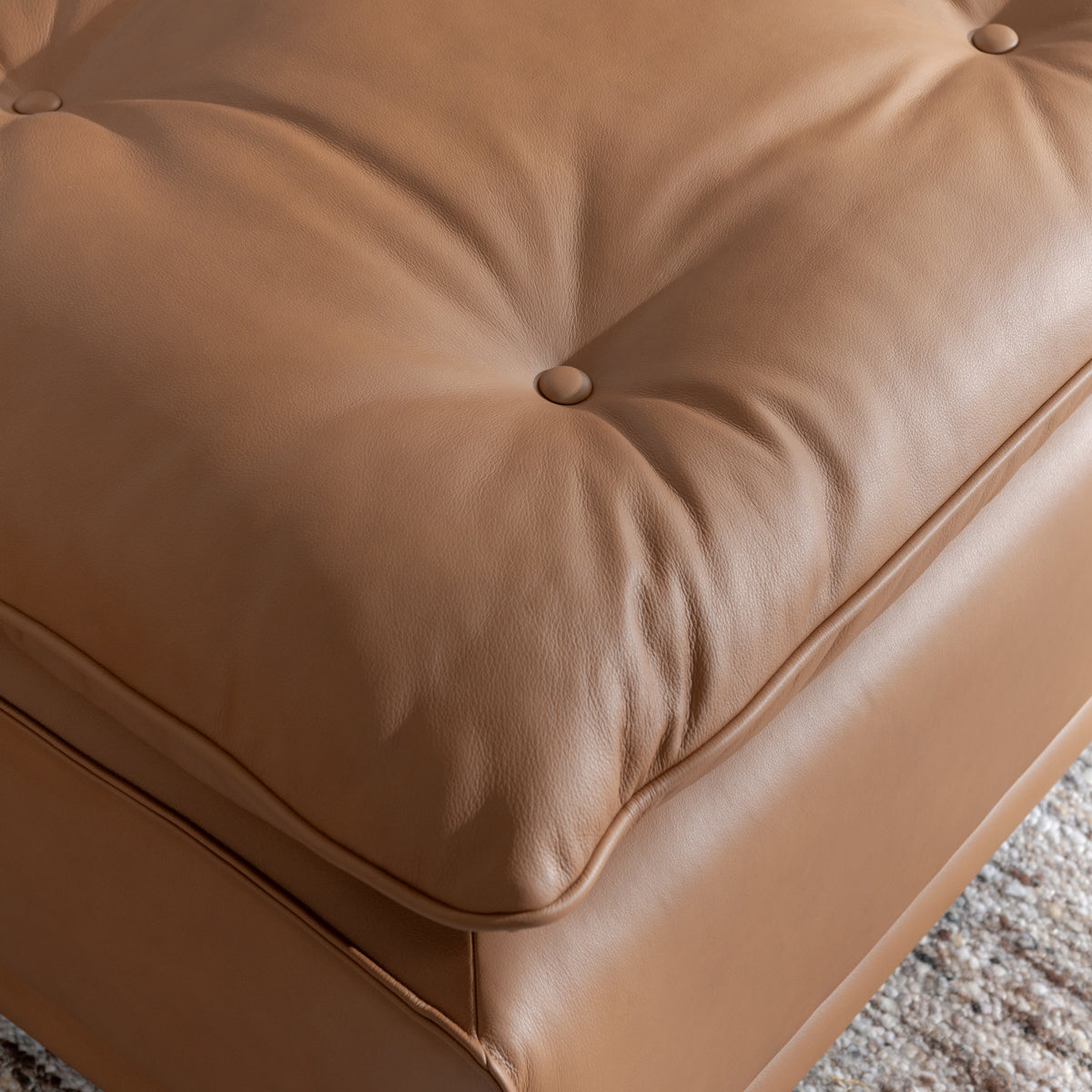 Toffee Brown Top Grain Leather Sectional Haven Leather Modular Sofa Collection