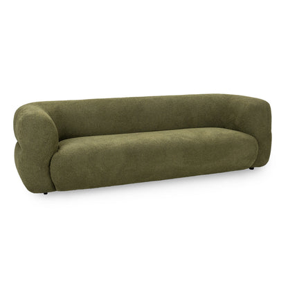 Dark Olive 95% Polyester/5% Cotton Sofa Faris Sofa Collection