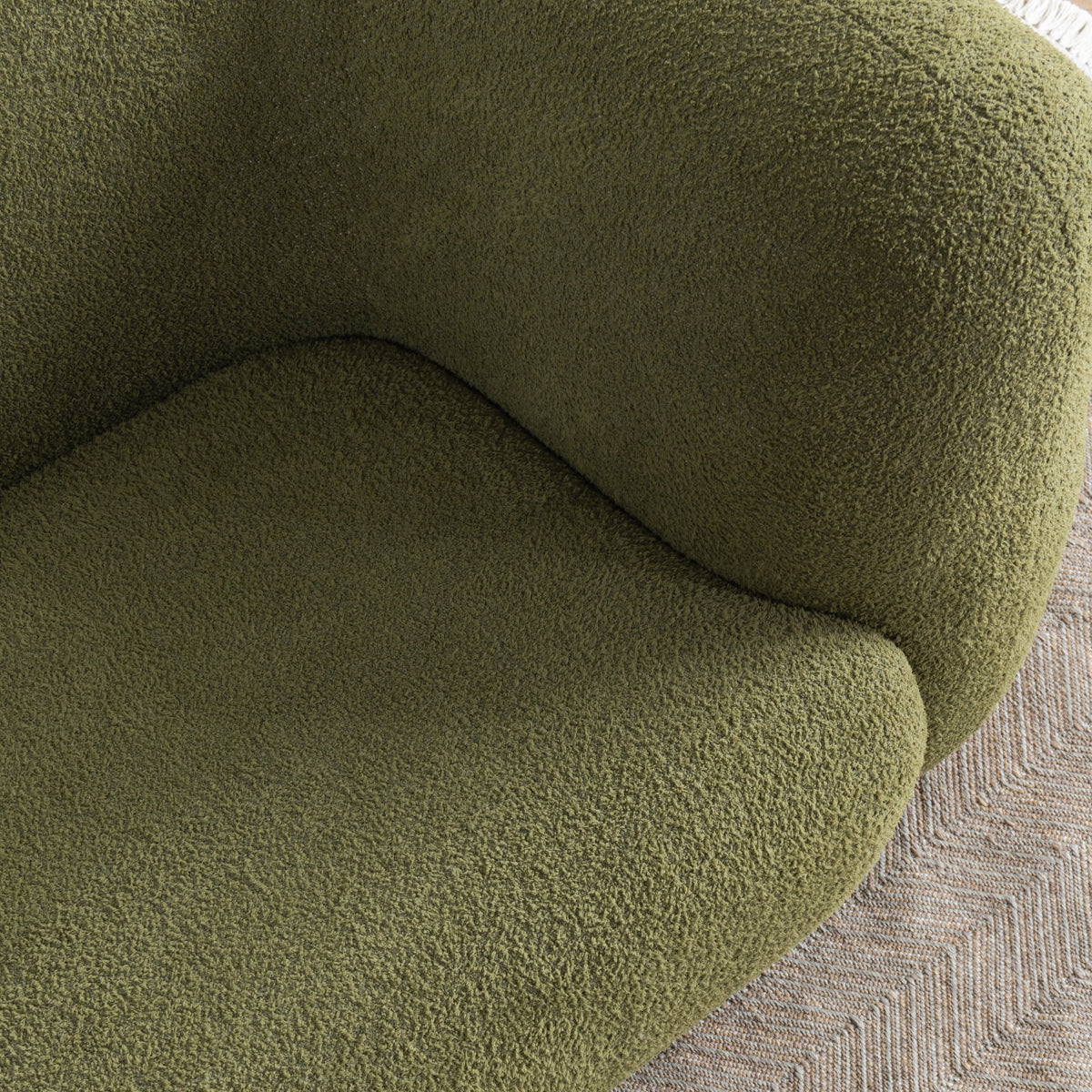 Dark Olive 95% Polyester/5% Cotton Sofa Faris Sofa Collection
