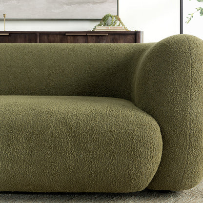 Dark Olive 95% Polyester/5% Cotton Sofa Faris Sofa Collection