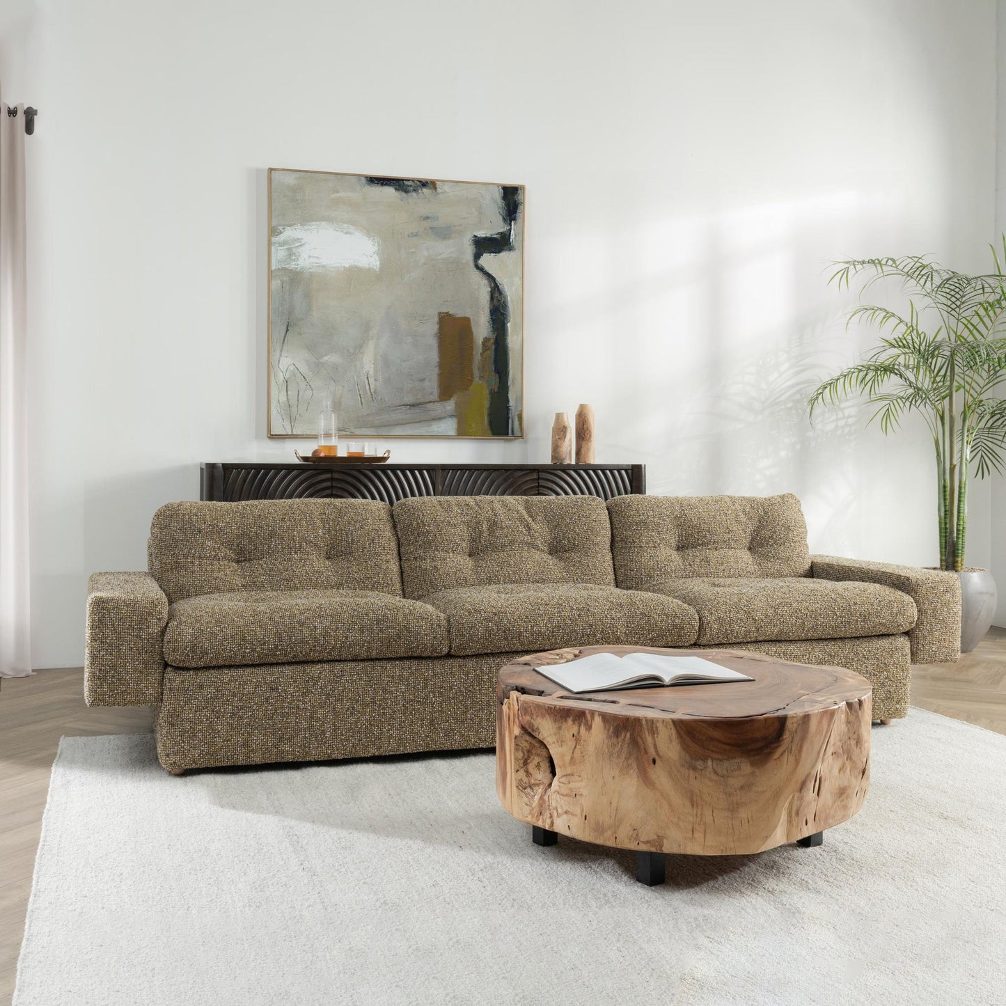 Yellow Honey 77% Polyester/23% Acrylic Sofa Lucca Sofa Collection