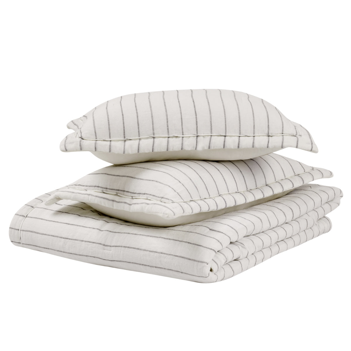 Ivory 100% Belgian Flax Linen Quilts & Comforter Monaco Comforter Collection Collection