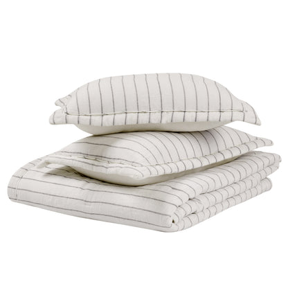 Ivory 100% Belgian Flax Linen Quilts & Comforter Monaco Comforter Collection Collection