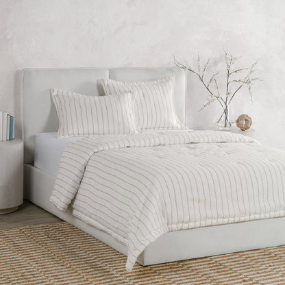 Ivory 100% Belgian Flax Linen Quilts & Comforter Monaco Comforter Collection Collection