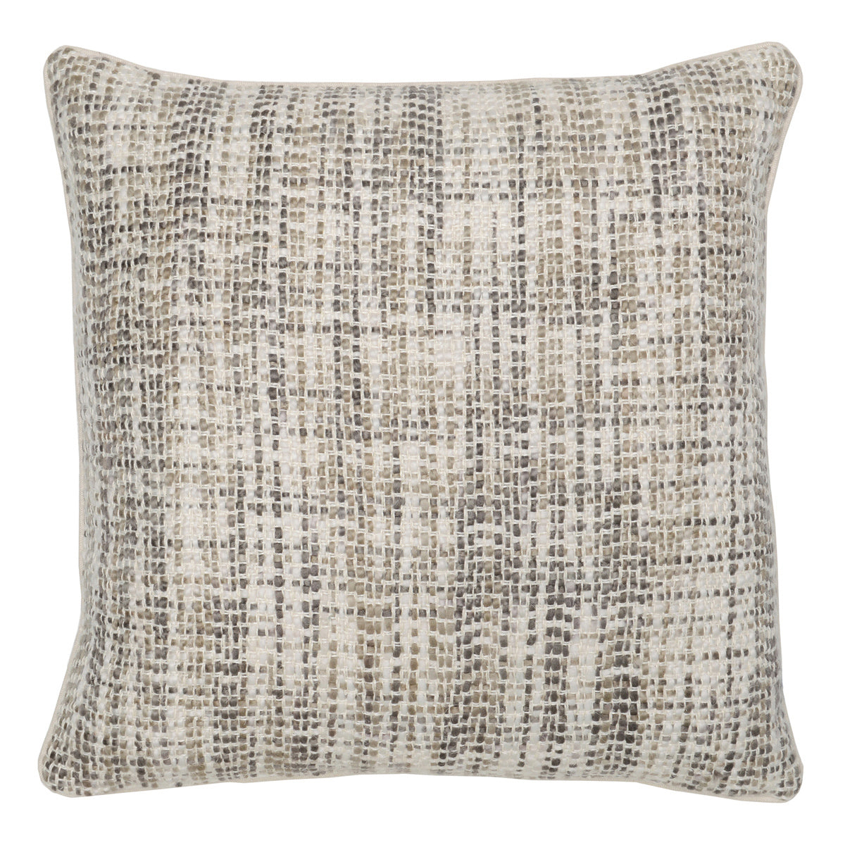 Desert/Ivory Textured Linen Blend Pattern TW Brax 22x22 Collection
