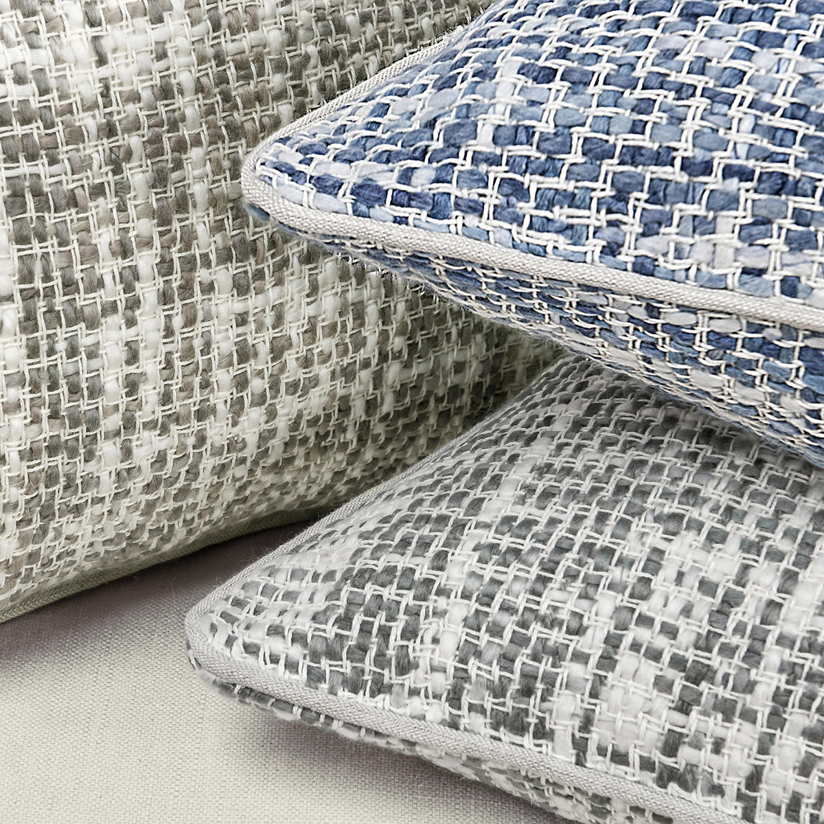 Desert/Ivory Textured Linen Blend Pattern TW Brax 22x22 Collection