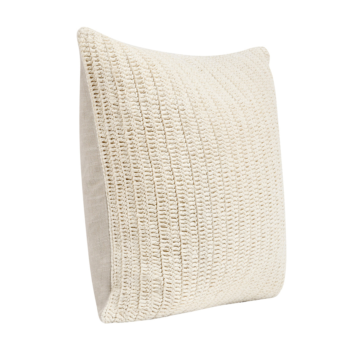 Ivory 100% Belgian Flax Linen Solid SLD Macie 22x22 Collection