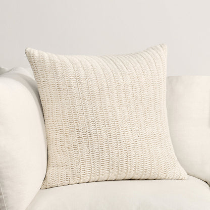 Ivory 100% Belgian Flax Linen Solid SLD Macie 22x22 Collection