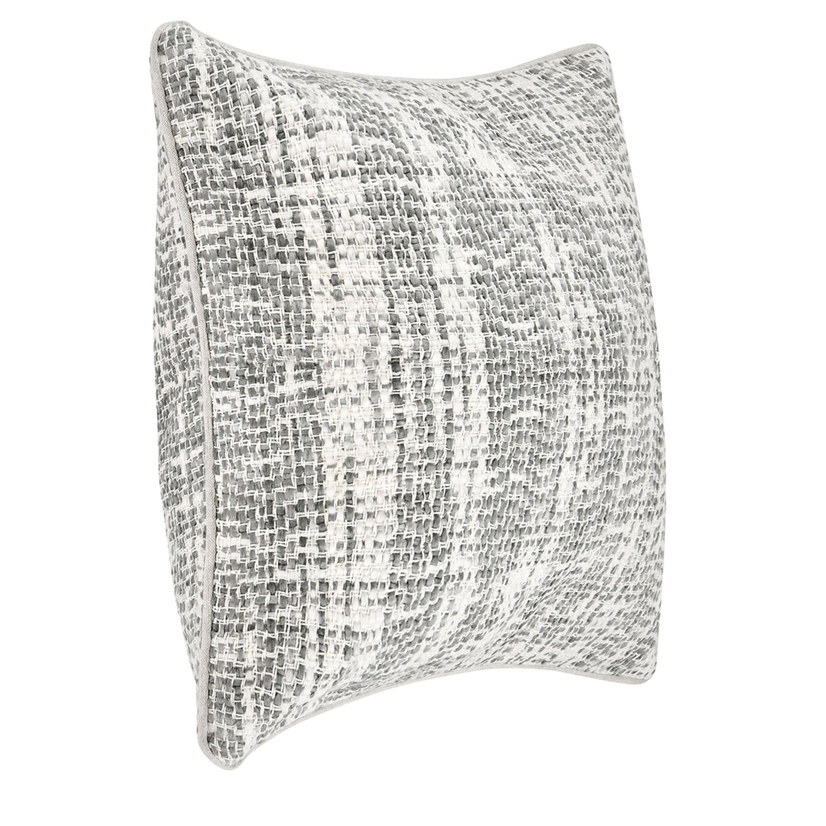 Gray/Ivory Textured Linen Blend Pattern TW Brax 22x22 Collection