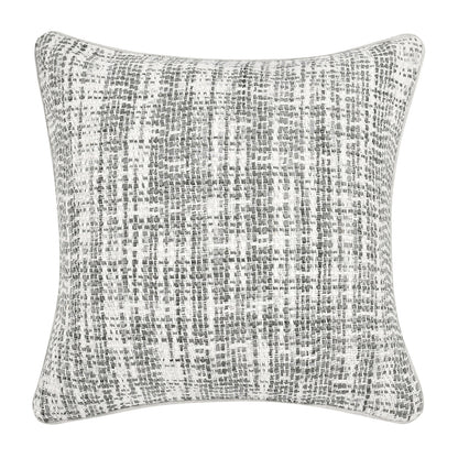 Gray/Ivory Textured Linen Blend Pattern TW Brax 22x22 Collection