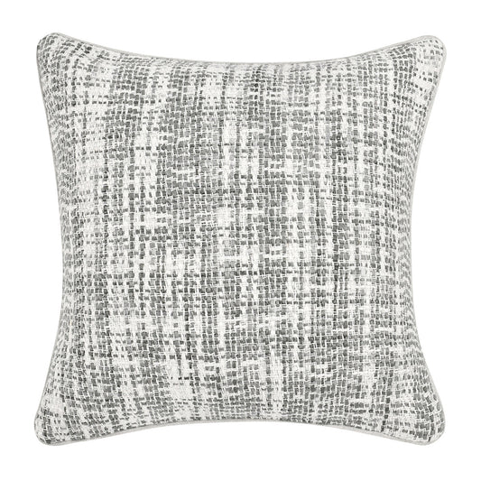 Gray/Ivory Textured Linen Blend Pattern TW Brax 22x22 Collection