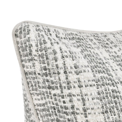 Gray/Ivory Textured Linen Blend Pattern TW Brax 22x22 Collection