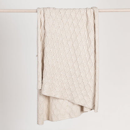 Ivory 100% Cotton Blankets & Throw TC Catalina Throw 50x70 Collection