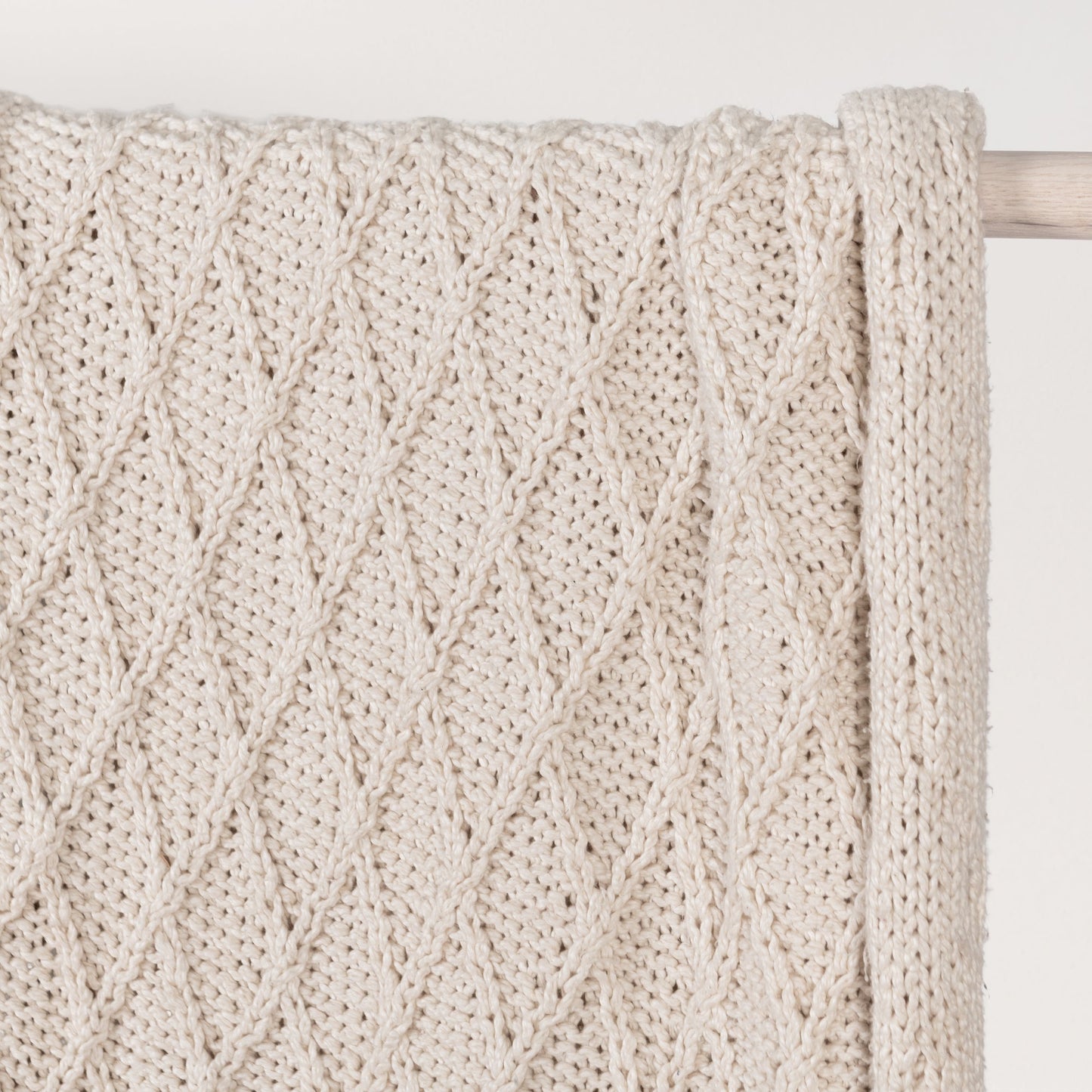 Ivory 100% Cotton Blankets & Throw TC Catalina Throw 50x70 Collection