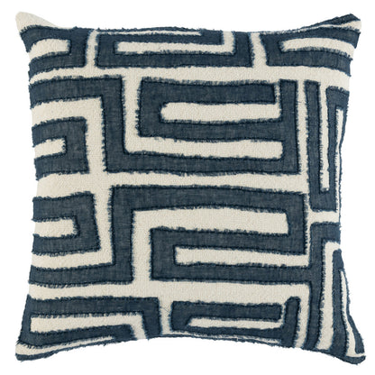 Azul Blue 60% Cotton/40% Linen Front Pattern VC Mateo 22X22 Collection