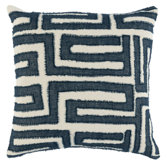 Azul Blue 60% Cotton/40% Linen Front Pattern VC Mateo 22X22 Collection