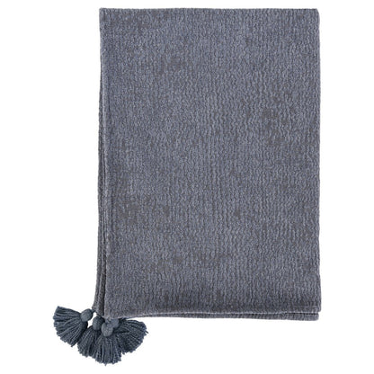Saltwater Blue 100% Cotton Blankets & Throw TC Carmela 50x70 Throw Collection