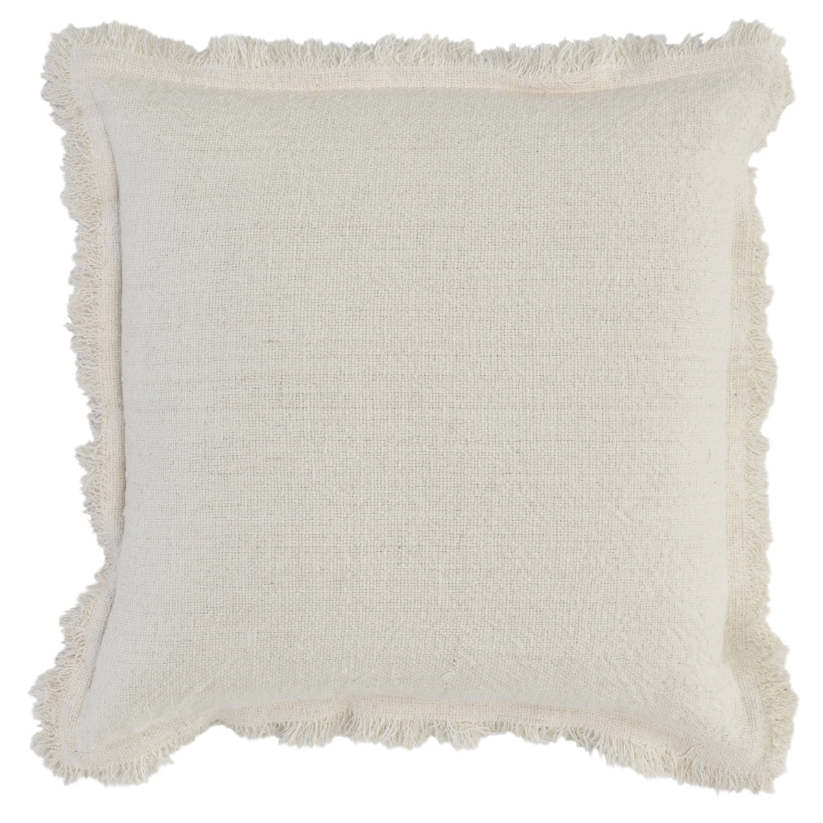 Ivory 60% Cotton Solid SLD Lauren 22x22 Collection