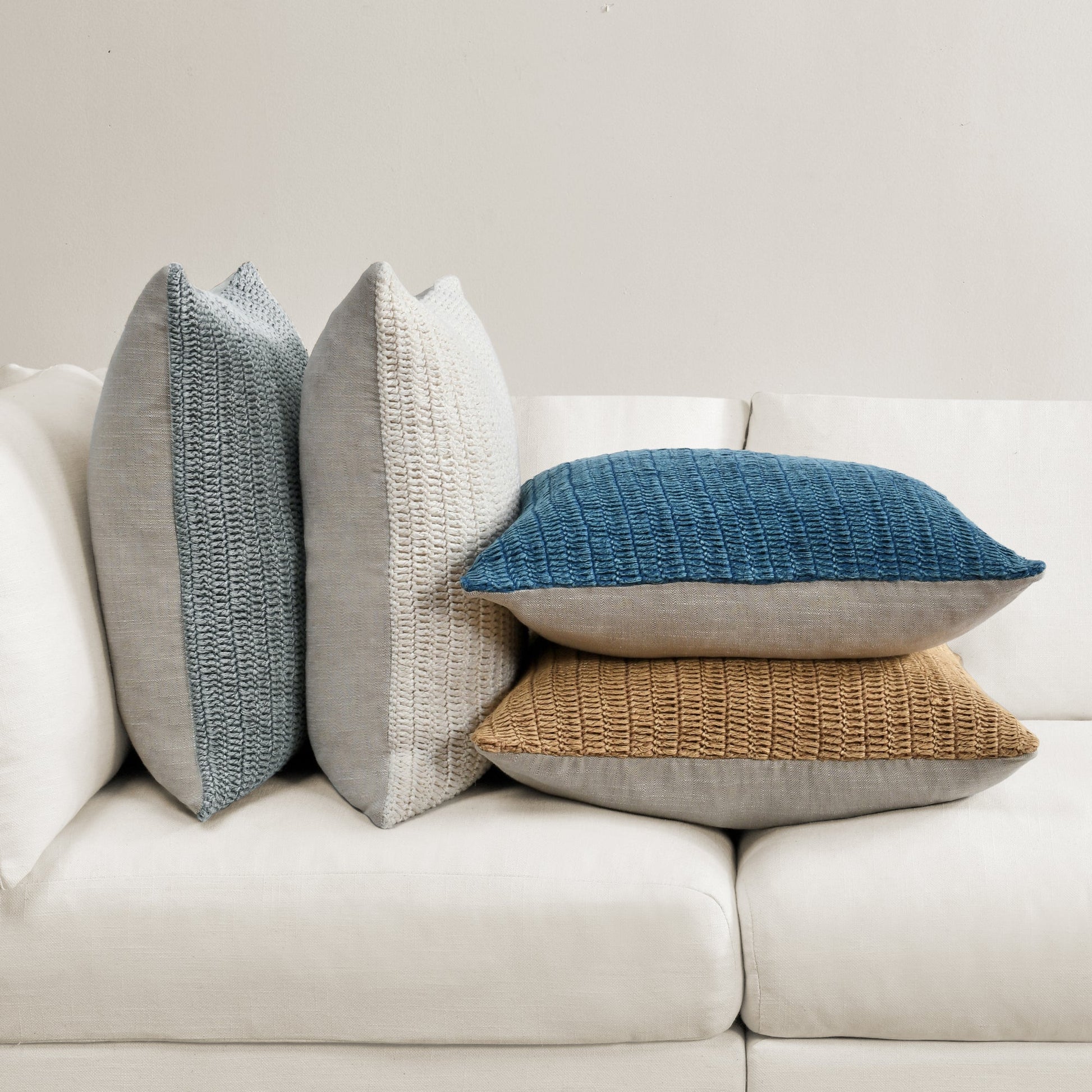 Honey 100% Belgian Flax Linen Solid SLD Macie 22x22 Collection