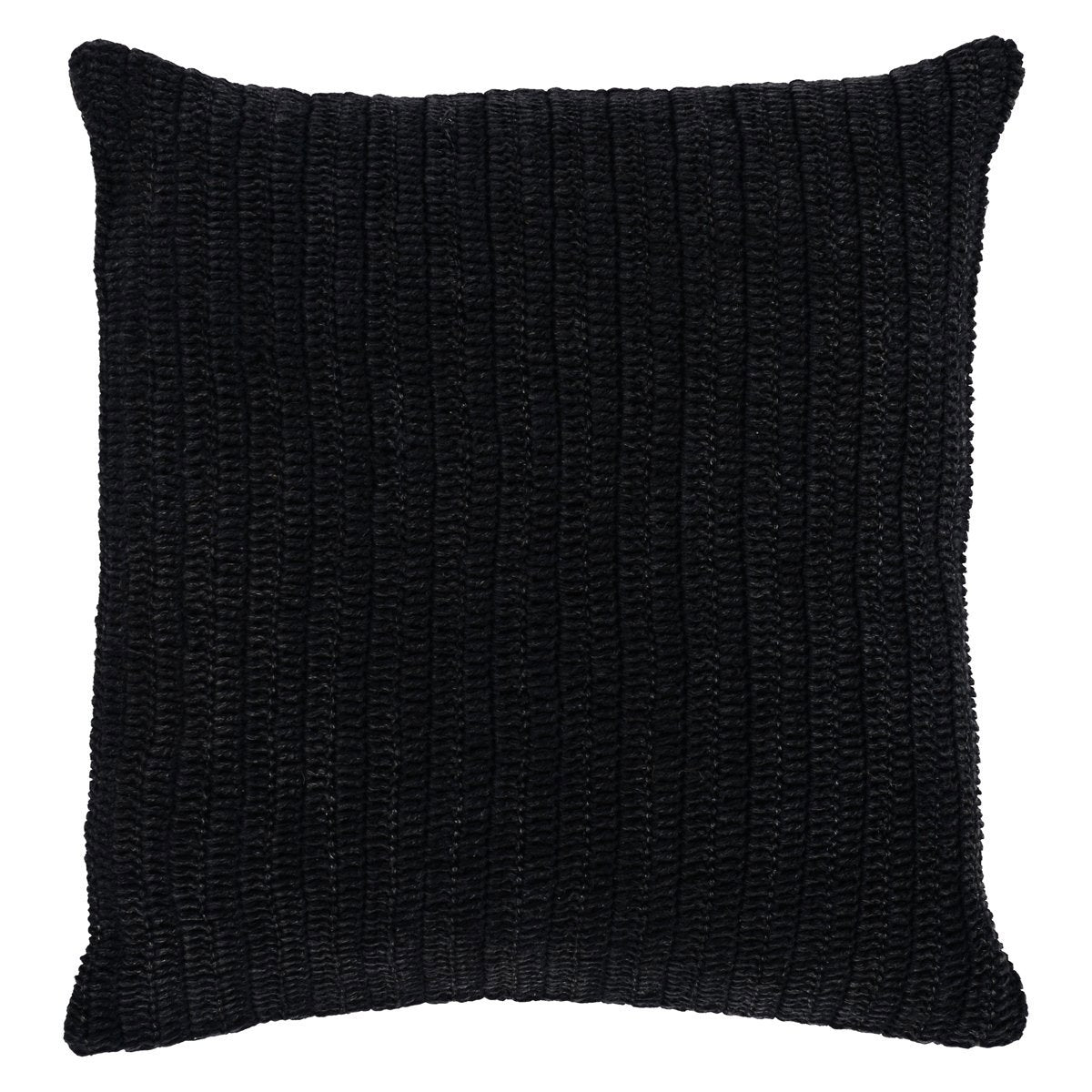 Black 100% Belgian Flax Linen Solid SLD Macie 22x22 Collection
