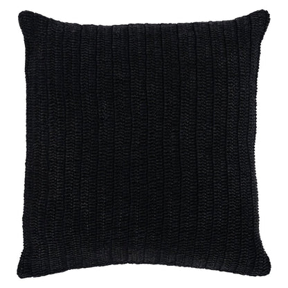 Black 100% Belgian Flax Linen Solid SLD Macie 22x22 Collection