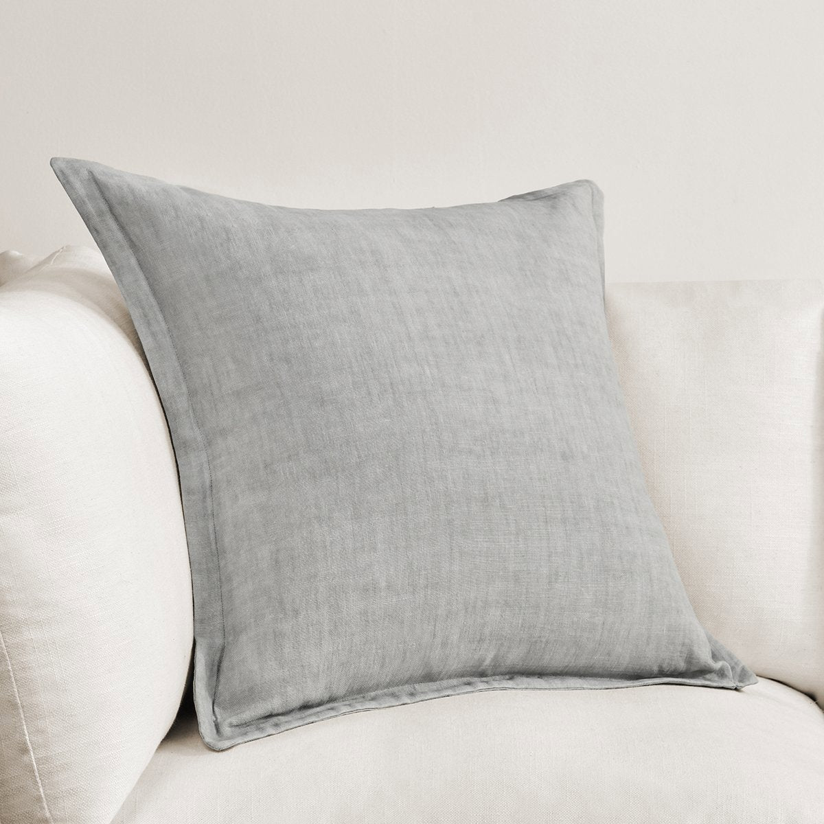 Gray 100% Belgian Flax Linen Solid SLD Solstice 22x22 Collection