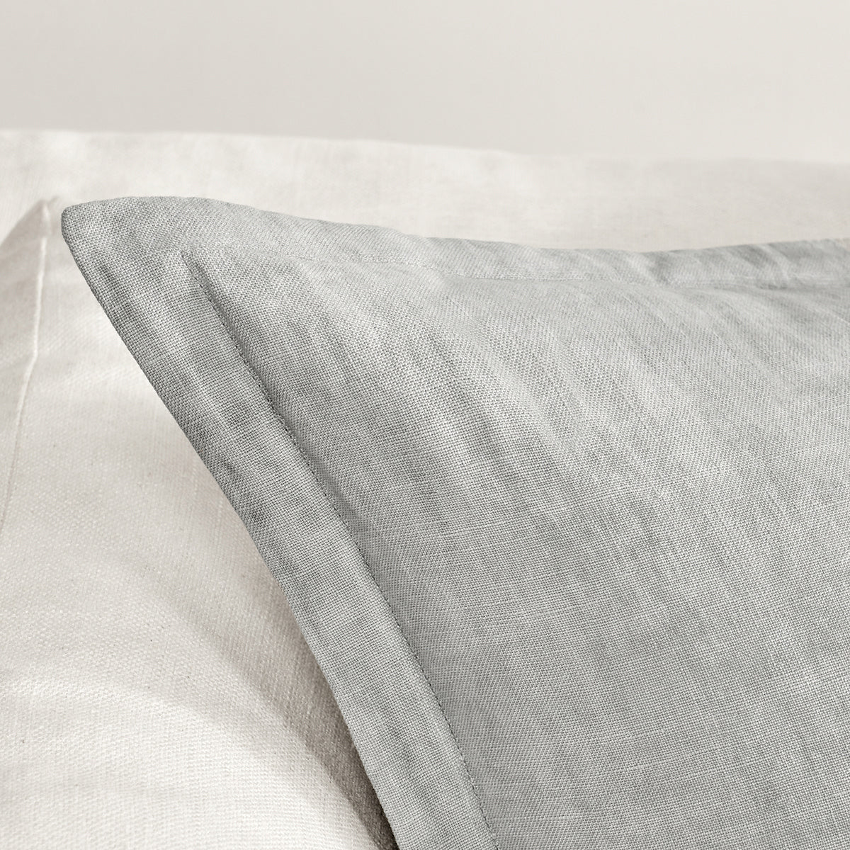 Gray 100% Belgian Flax Linen Solid SLD Solstice 22x22 Collection