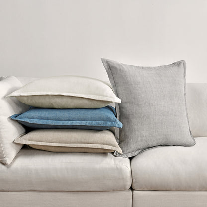Gray 100% Belgian Flax Linen Solid SLD Solstice 22x22 Collection