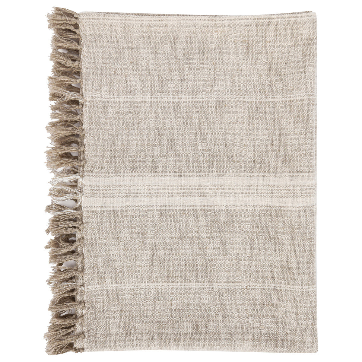 Natural/Ivory 60% Cotton/40% Linen Blankets & Throw TC Ria Throw 50x70 Collection