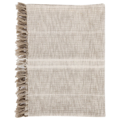 Natural/Ivory 60% Cotton/40% Linen Blankets & Throw TC Ria Throw 50x70 Collection