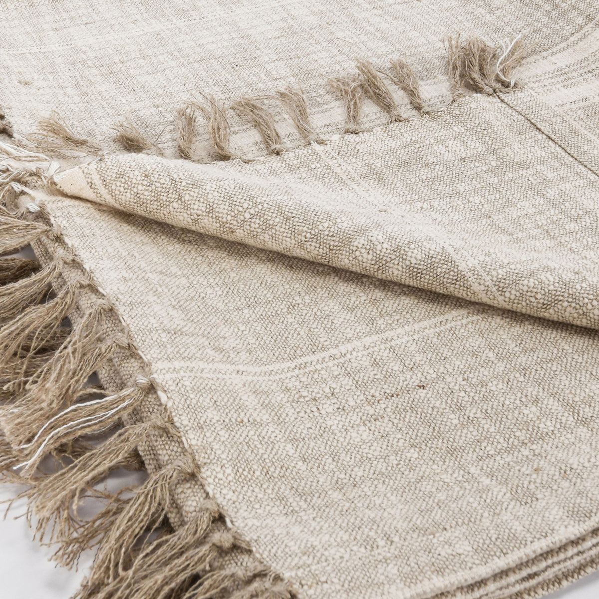Natural/Ivory 60% Cotton/40% Linen Blankets & Throw TC Ria Throw 50x70 Collection