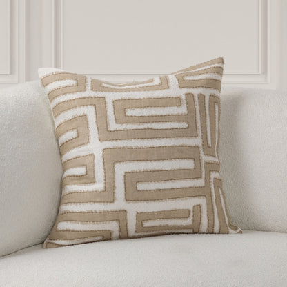 Natural/Ivory 60% Cotton/40% Linen Pattern VC Mateo 22X22 Collection