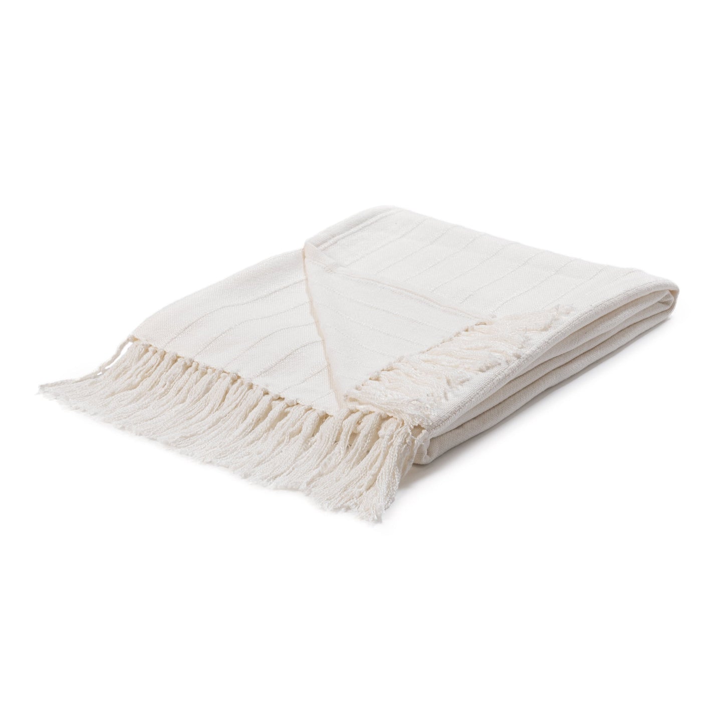 White 50% Cotton/50% Viscose Blankets & Throw TC Hunter 50x70 Throw Collection