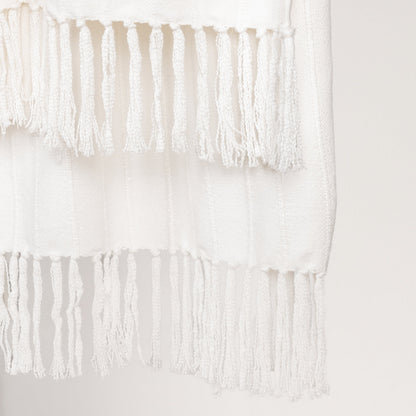 White 50% Cotton/50% Viscose Blankets & Throw TC Hunter 50x70 Throw Collection