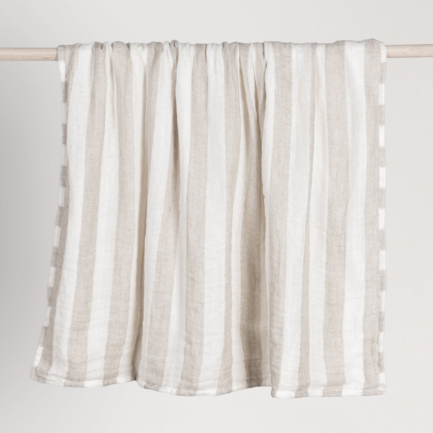 Ivory/Natural 100% Linen Blankets & Throw TC Atwater 50x70 Throw Collection