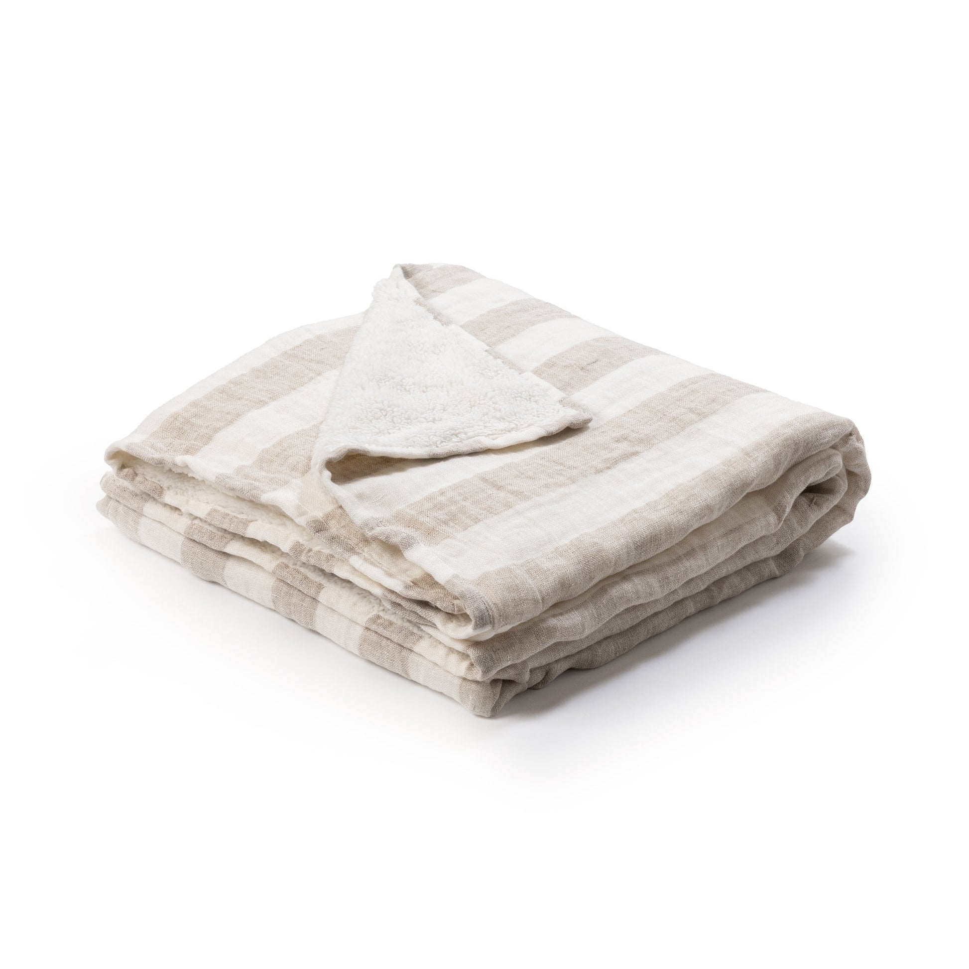 Ivory/Natural 100% Linen Blankets & Throw TC Atwater 50x70 Throw Collection