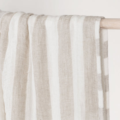 Ivory/Natural 100% Linen Blankets & Throw TC Atwater 50x70 Throw Collection