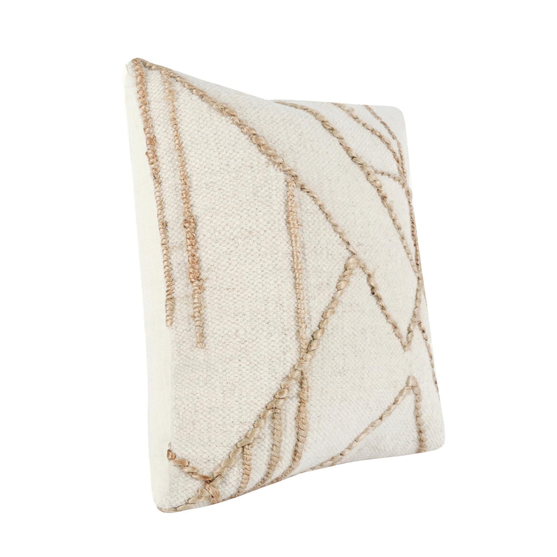 Ivory/Natural 90% Wool/10% Jute Pattern CP Sintra 22x22 Collection