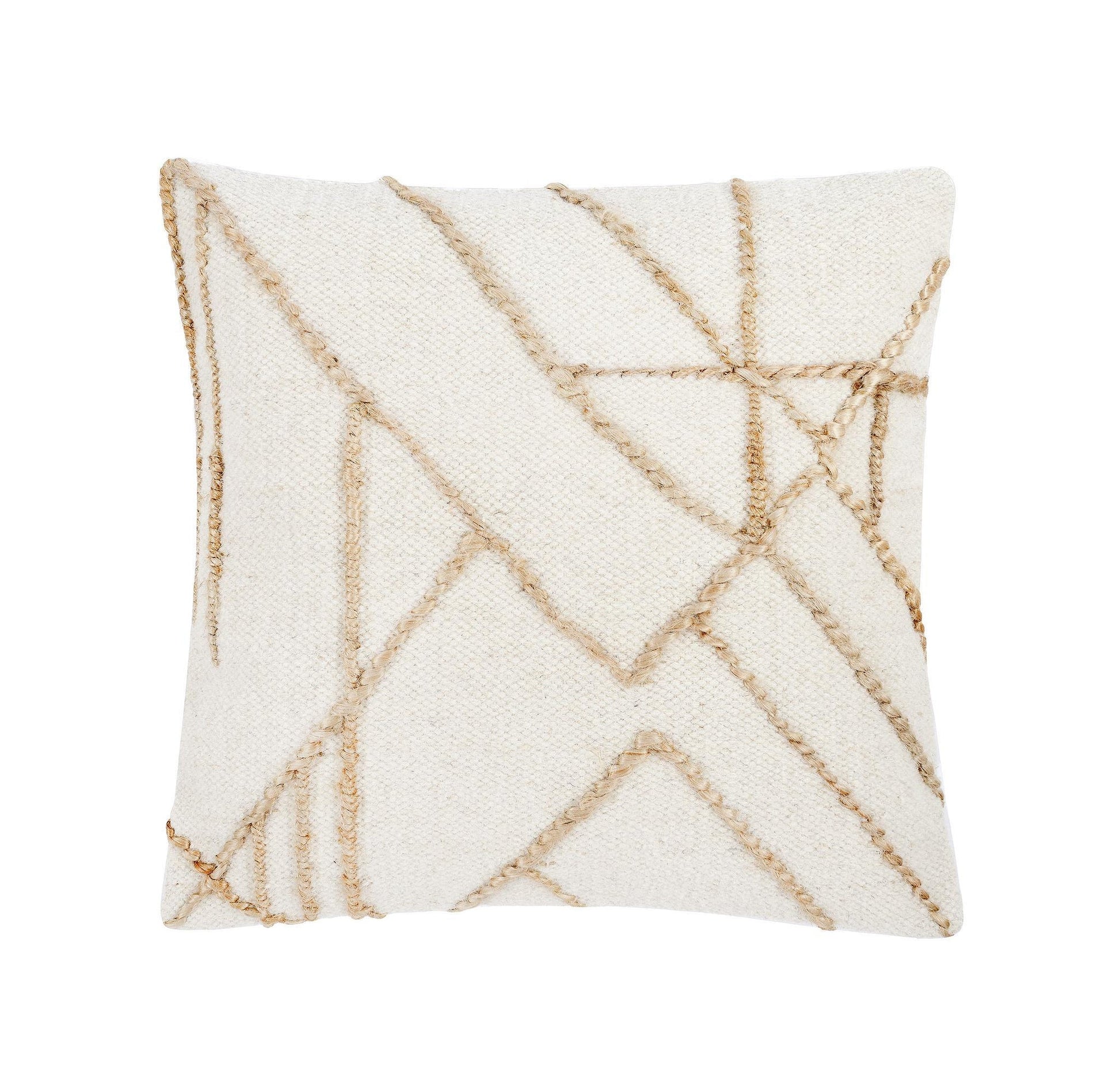 Ivory/Natural 90% Wool/10% Jute Pattern CP Sintra 22x22 Collection