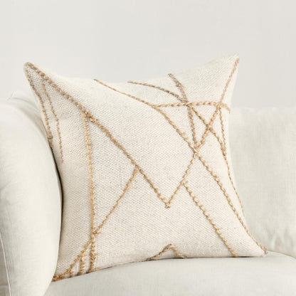 Ivory/Natural 90% Wool/10% Jute Pattern CP Sintra 22x22 Collection