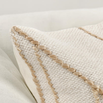 Ivory/Natural 90% Wool/10% Jute Pattern CP Sintra 22x22 Collection