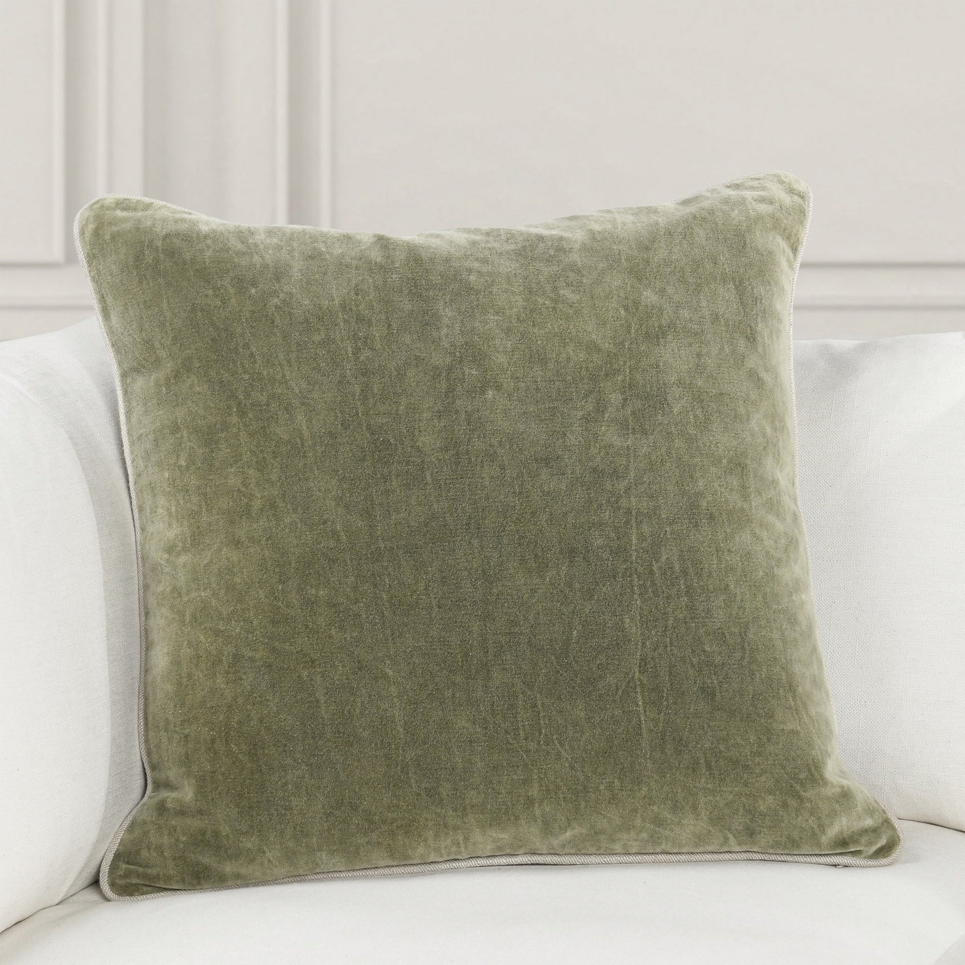 Moss 100% Cotton Velvet Solid SLD Heirloom Velvet Multiple Sizes Collection