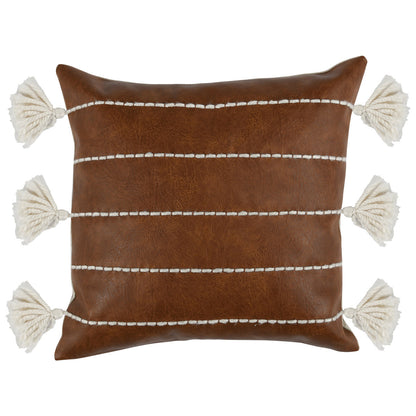 Brown Pattern DV Ezekiel Vegan Leather 18x18 Collection