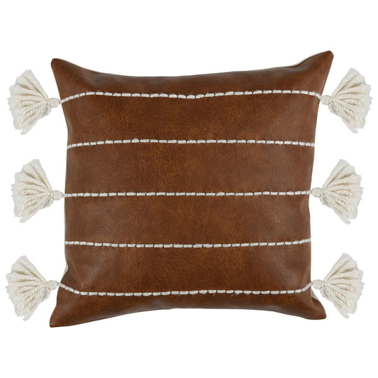 Brown Pattern DV Ezekiel Vegan Leather 18x18 Collection