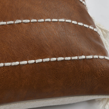 Brown Pattern DV Ezekiel Vegan Leather 18x18 Collection