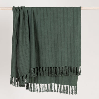 Forest Green 50% Cotton/50% Viscose Blankets & Throw TC Hunter 50x70 Throw Collection