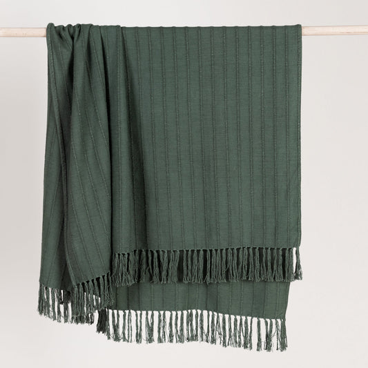 Forest Green 50% Cotton/50% Viscose Blankets & Throw TC Hunter 50x70 Throw Collection