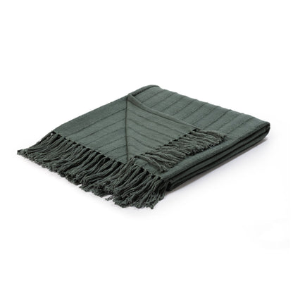 Forest Green 50% Cotton/50% Viscose Blankets & Throw TC Hunter 50x70 Throw Collection