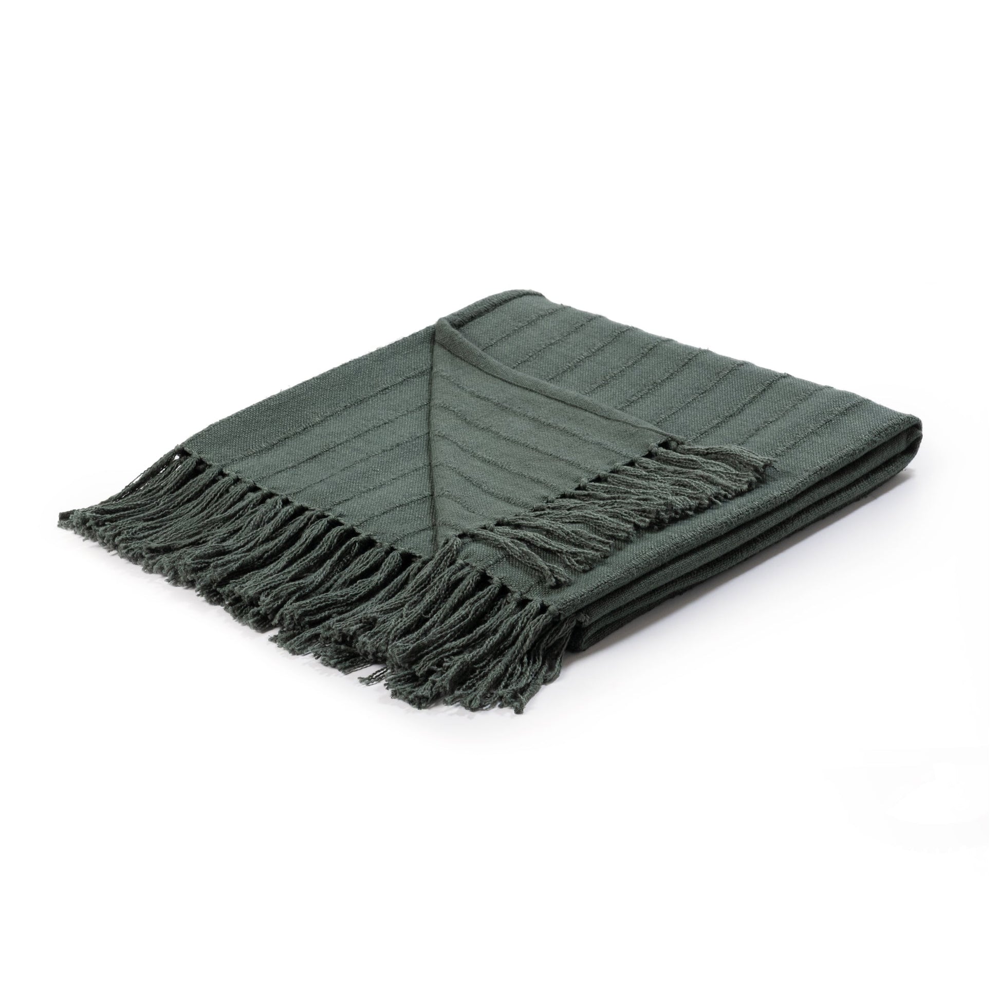Forest Green 50% Cotton/50% Viscose Blankets & Throw TC Hunter 50x70 Throw Collection