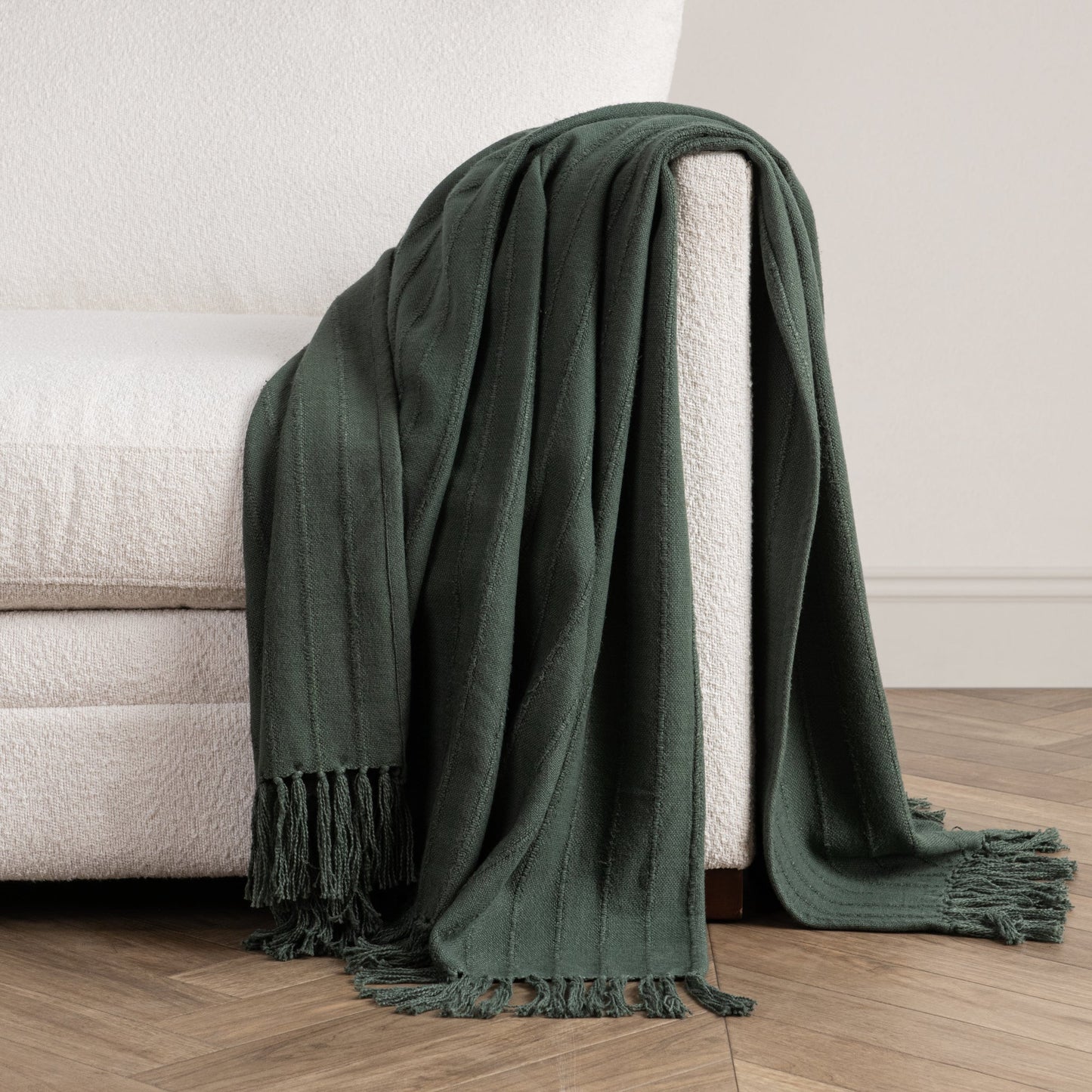 Forest Green 50% Cotton/50% Viscose Blankets & Throw TC Hunter 50x70 Throw Collection